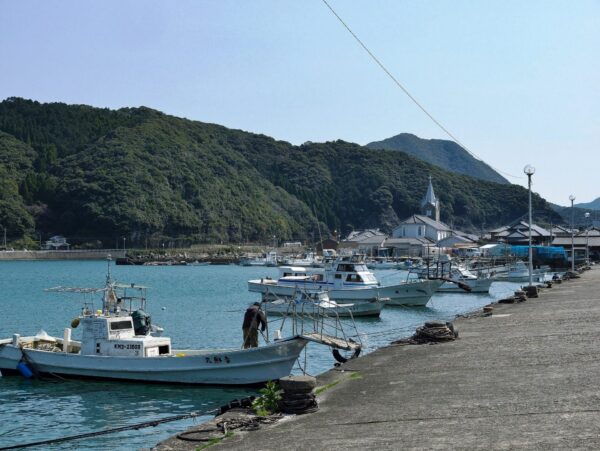 崎津教会の付近の漁港